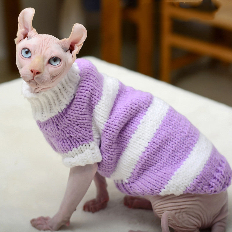 Stay Cozy This Winter with Our Warm Sweater Pet Cat Clothes